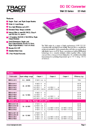 Datasheet TAM25-2431 manufacturer Traco