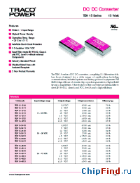 Datasheet TEN15-1210 manufacturer Traco