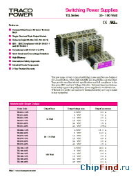 Datasheet TXL100-0522T manufacturer Traco