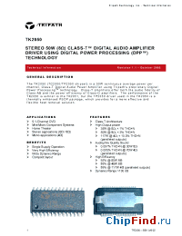 Datasheet TK2050 manufacturer Tripath