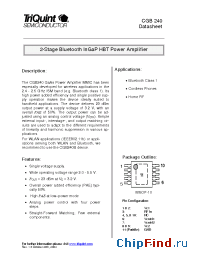 Datasheet CGB240 manufacturer TriQuint