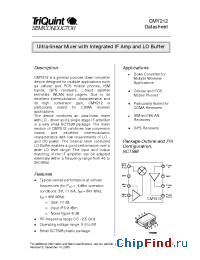 Datasheet CMY212 manufacturer TriQuint