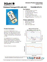 Datasheet TG2509-EPU-FL manufacturer TriQuint