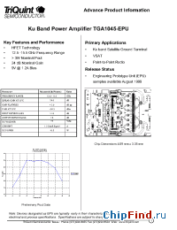 Datasheet TGA1045 manufacturer TriQuint