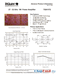 Datasheet TGA1172 manufacturer TriQuint