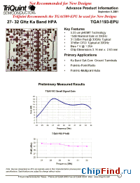 Datasheet TGA1193 manufacturer TriQuint