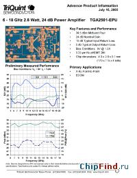 Datasheet TGA2501-EPU manufacturer TriQuint