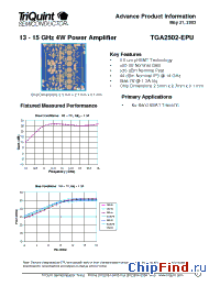 Datasheet TGA2502-EPU manufacturer TriQuint