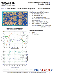 Datasheet TGA2503 manufacturer TriQuint