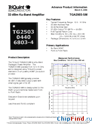 Datasheet TGA2503-SM manufacturer TriQuint