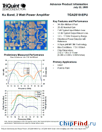 Datasheet TGA2510-EPU manufacturer TriQuint