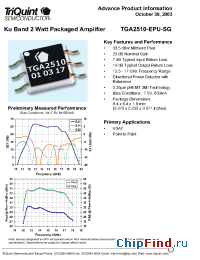 Datasheet TGA2510-EPU-SG manufacturer TriQuint