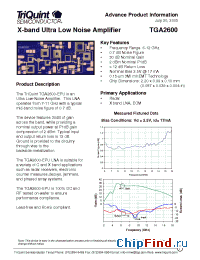 Datasheet TGA2600 manufacturer TriQuint