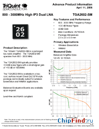 Datasheet TGA2602-SM manufacturer TriQuint