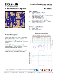 Datasheet TGA2700 manufacturer TriQuint