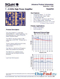 Datasheet TGA2701 manufacturer TriQuint