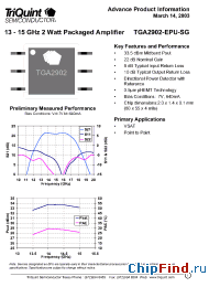 Datasheet TGA2902 manufacturer TriQuint