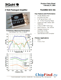 Datasheet TGA2902-1-SCC-SG manufacturer TriQuint