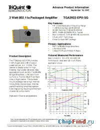 Datasheet TGA2922-EPU-SG manufacturer TriQuint