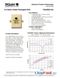 Datasheet TGA2925-SG manufacturer TriQuint