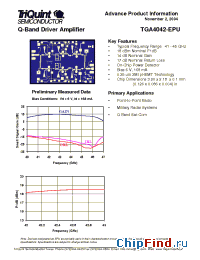 Datasheet TGA4042-EPU manufacturer TriQuint