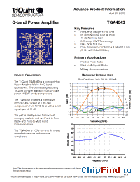 Datasheet TGA4043 manufacturer TriQuint