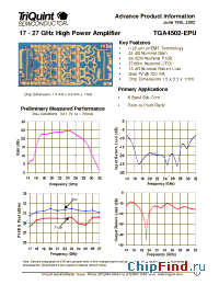 Datasheet TGA4502 manufacturer TriQuint