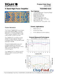 Datasheet TGA4502-SCC manufacturer TriQuint