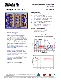 Datasheet TGA4505 manufacturer TriQuint