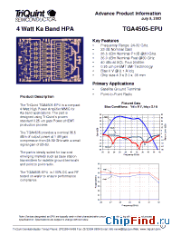 Datasheet TGA4505-EPU manufacturer TriQuint