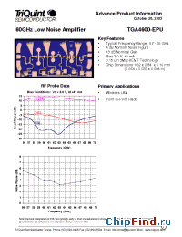 Datasheet TGA4600-EPU manufacturer TriQuint