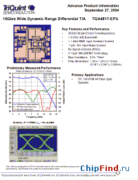 Datasheet TGA4817-EPU manufacturer TriQuint