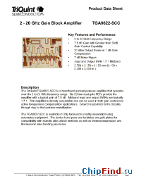 Datasheet TGA8622-SCC manufacturer TriQuint