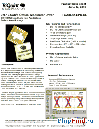 Datasheet TGA8652-EPU-SL manufacturer TriQuint