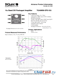 Datasheet TGA8658-EPU-SG manufacturer TriQuint