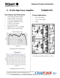 Datasheet TGA9092 manufacturer TriQuint