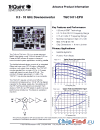 Datasheet TGC1411 manufacturer TriQuint