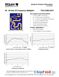 Datasheet TGC1430G-EPU manufacturer TriQuint