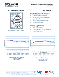 Datasheet TGC1430H-EPU manufacturer TriQuint