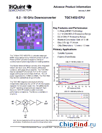 Datasheet tgc1452 manufacturer TriQuint