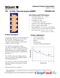 Datasheet TGF2021-04 manufacturer TriQuint