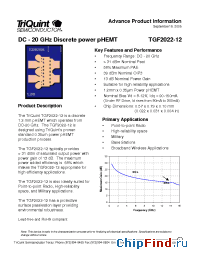 Datasheet TGF2022-12 manufacturer TriQuint