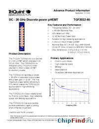 Datasheet TGF2022-60 manufacturer TriQuint