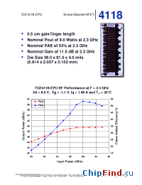 Datasheet TGF4118 manufacturer TriQuint