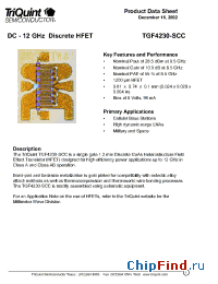 Datasheet TGF4230-SCC manufacturer TriQuint