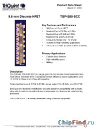 Datasheet TGF4260-SCC manufacturer TriQuint