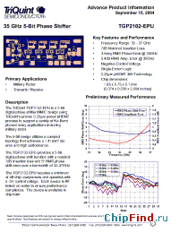 Datasheet TGP2102-EPU manufacturer TriQuint