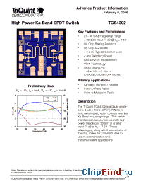 Datasheet TGS4302 manufacturer TriQuint