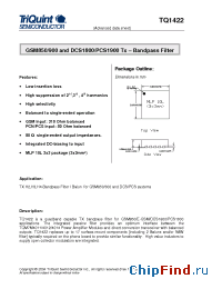 Datasheet TQ1422 manufacturer TriQuint