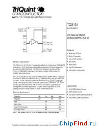 Datasheet TQ3131 manufacturer TriQuint